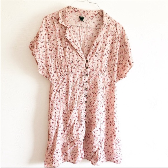 Wild Fable pink floral button down dress Small - Picture 2 of 8